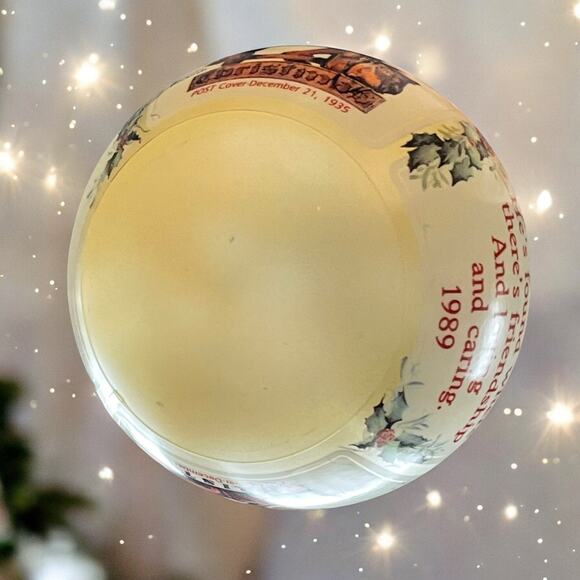 NORMAN ROCKWELL SATURDAY EVENING POST CHRISTMAS 89 GLASS ORNAMENT ORIG BOX VINTA - Picture 8 of 10